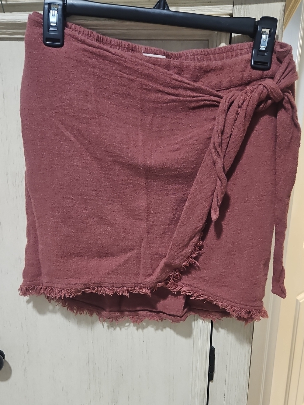 O'Neill Dusty Rose Wrap Mini Skirt with Side Tie